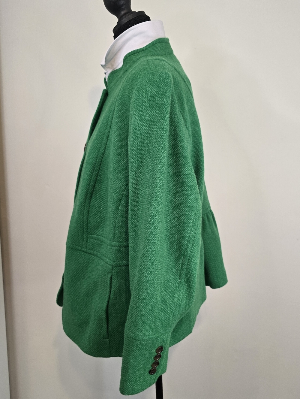 Talbots wool blend jacket green preppy old money classic fall polished - Picture 11 of 14